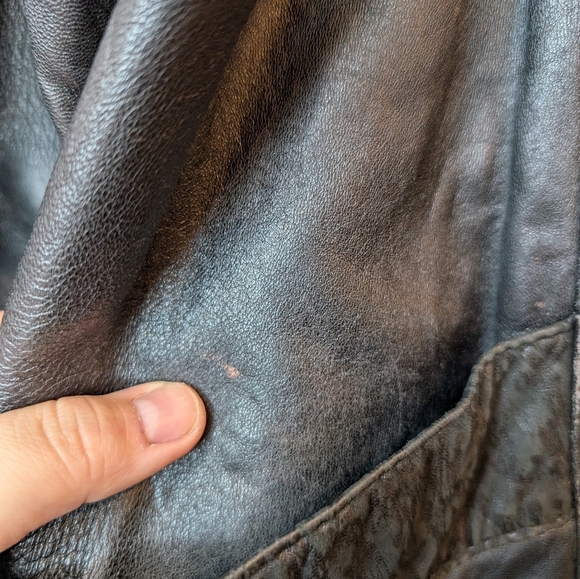 Braemar 80s Vintage Black Leather Feminine Biker Jacket Womens Small - Picture 9 of 13